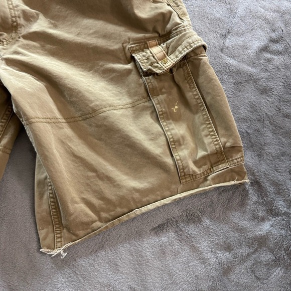 Vintage Y2K Cargo Shorts Mens 36 Brown Old Navy Military Baggy Standard Issue - Picture 3 of 16